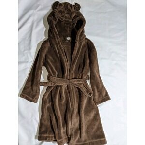 Baby Gap Moose Robe Size 5 Years Brown Hooded Tie Waist
